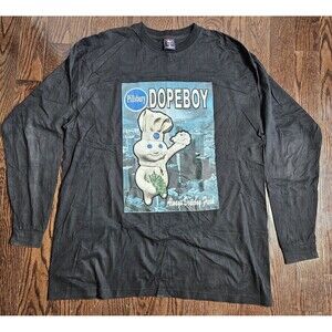 90s Vintage Soul lot t-shirt Dopeboy Fresh  Black Long Sleeve 2XL Pillsbury